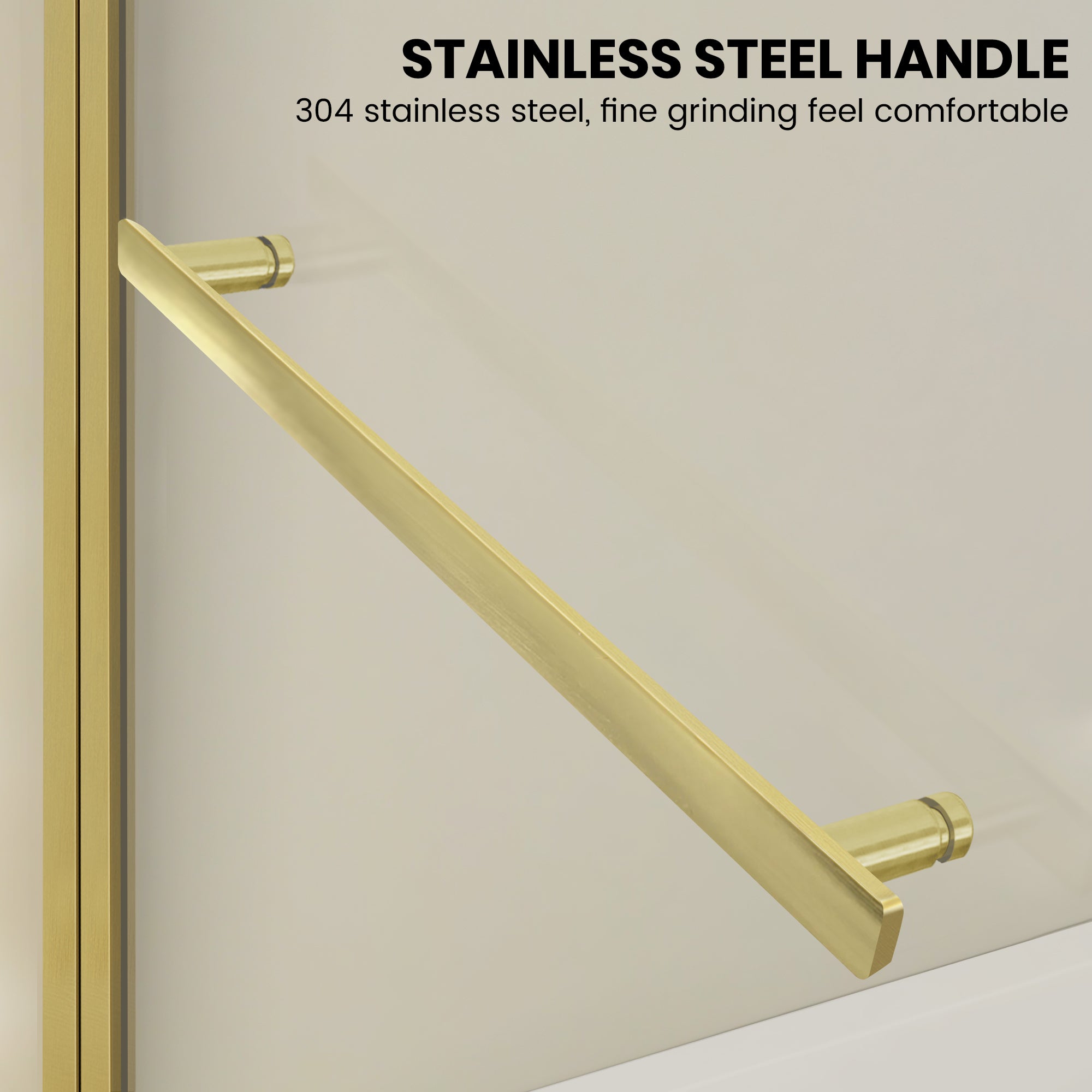 34" W x 58" H Frameless Pivot Bathtub Screen Misty X2 #Color_Brushed Gold