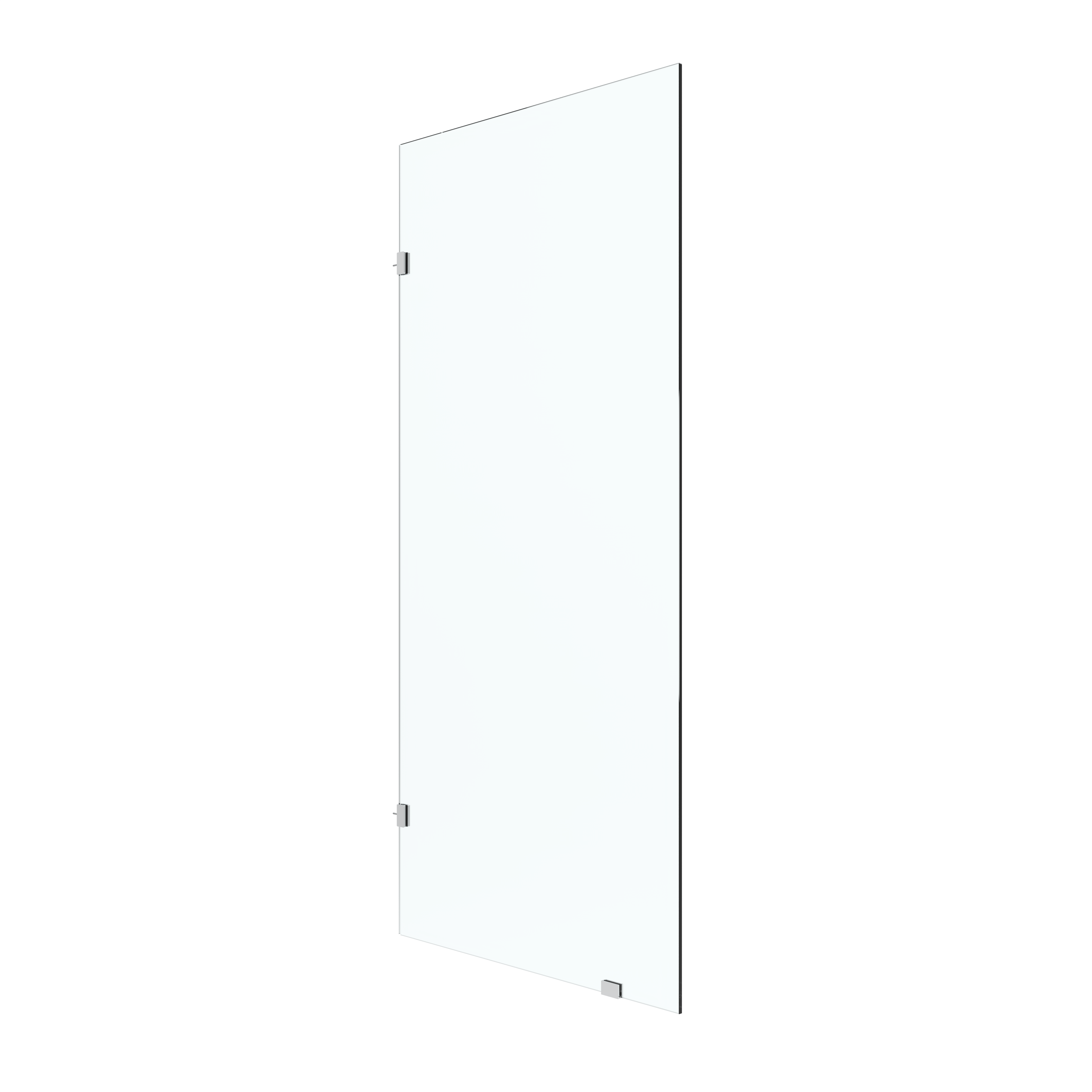 30.5"/36" x 78.75" Walk-in Frameless Shower Screen with 3/8" (10mm) Ultra-Clear Tempered Glass #Color_Chrome