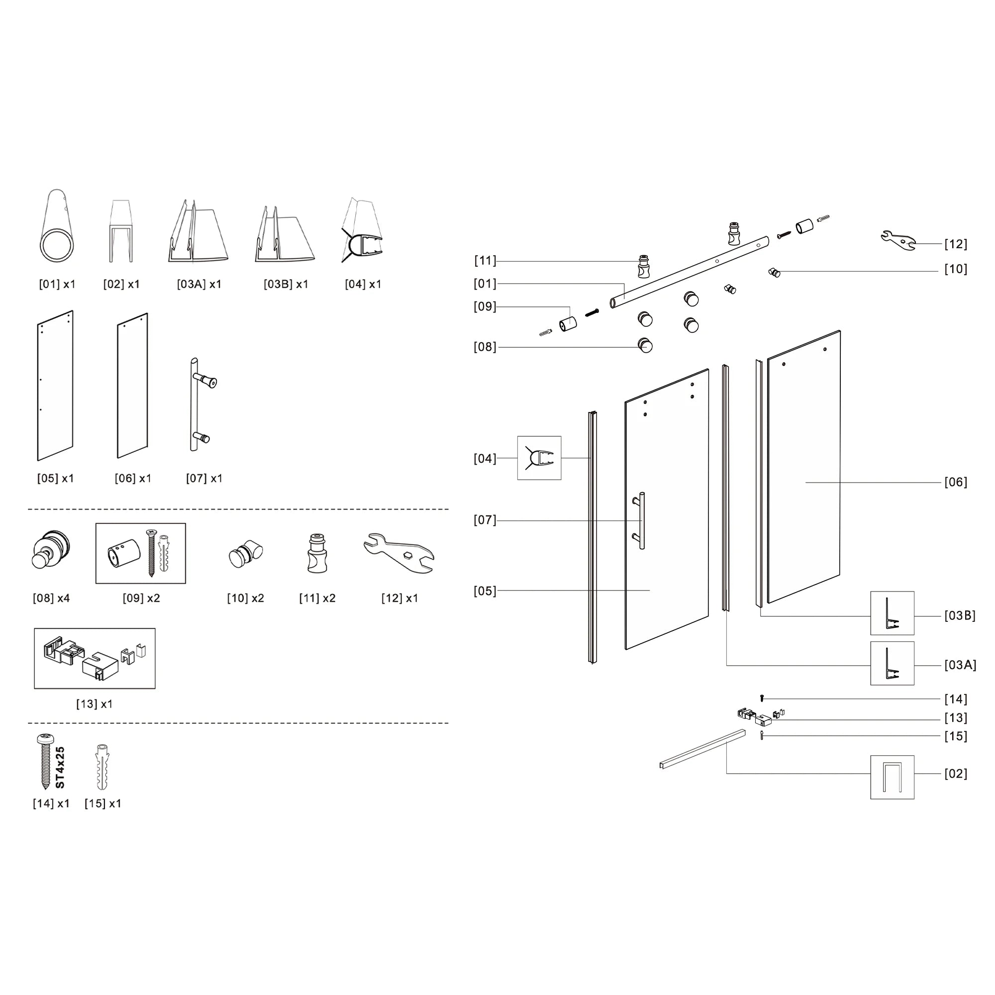 Shower Door Roller J9 - AquivaCoast