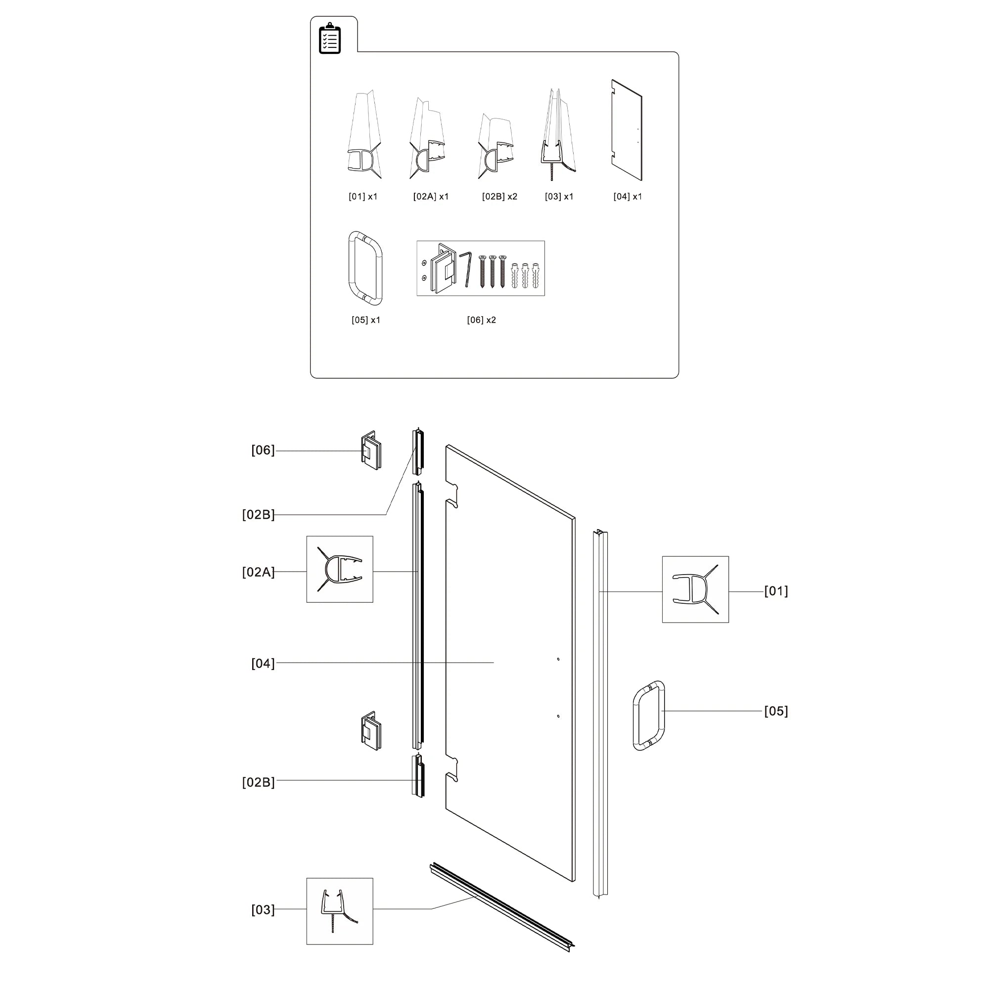 Shower Door Aurora A10 - AquivaCoast