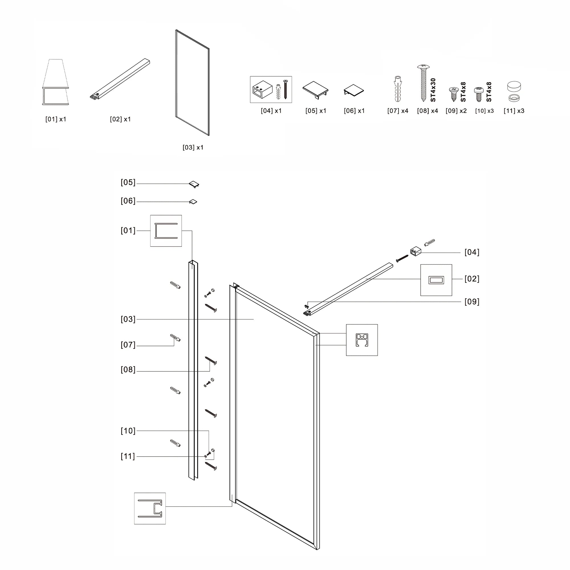 Shower Screen Sequoia J24 - AquivaCoast