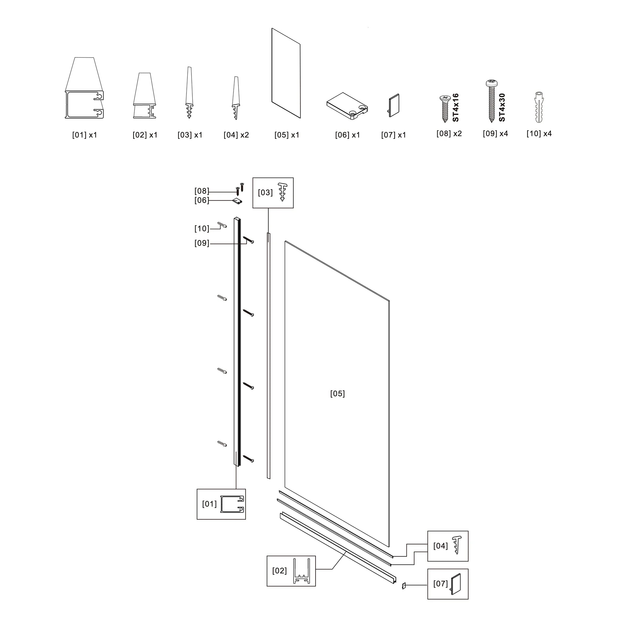 Shower Screen Meteor B13 - AquivaCoast