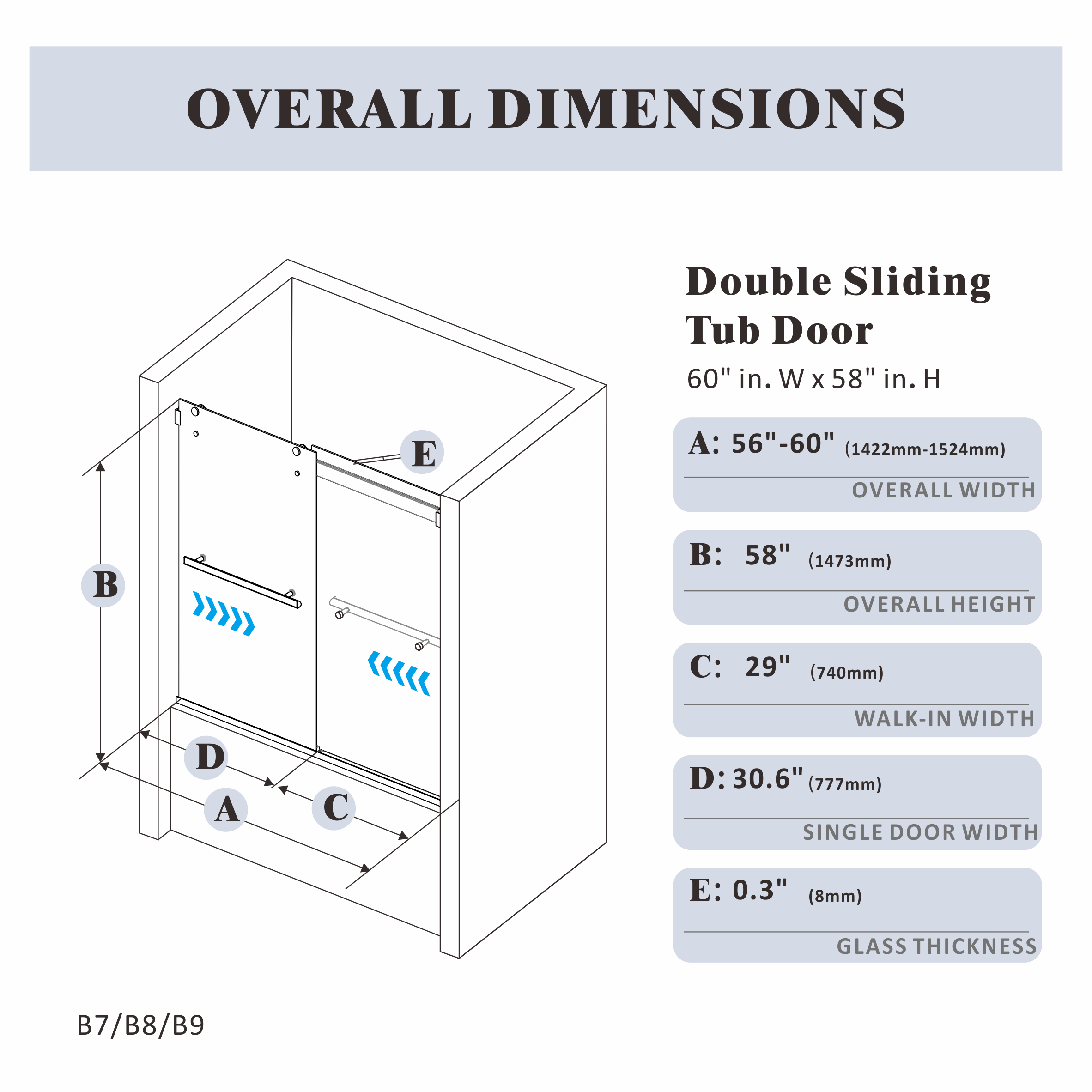 Bathtub Door｜Roller B9