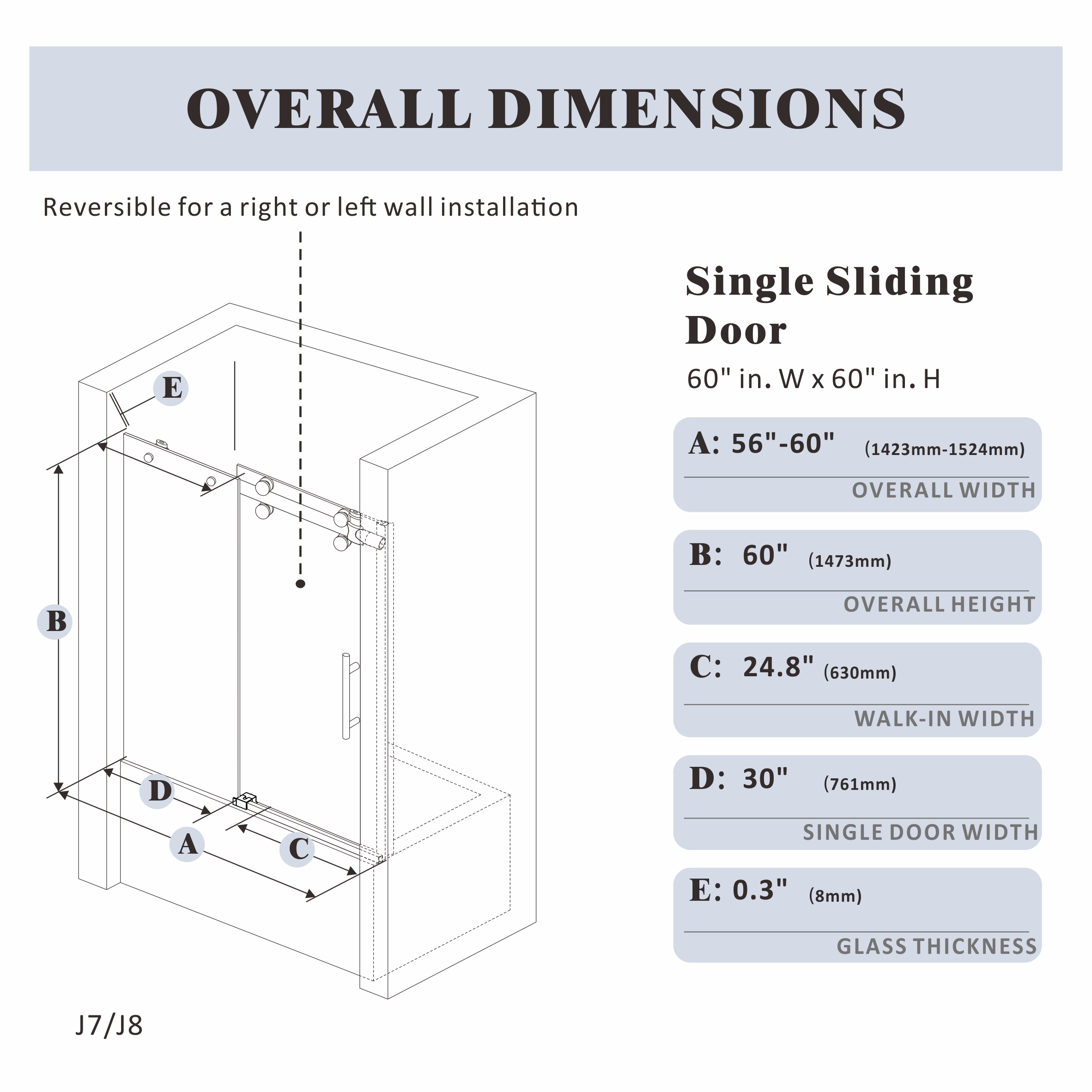 Bathtub Door｜Roller J7