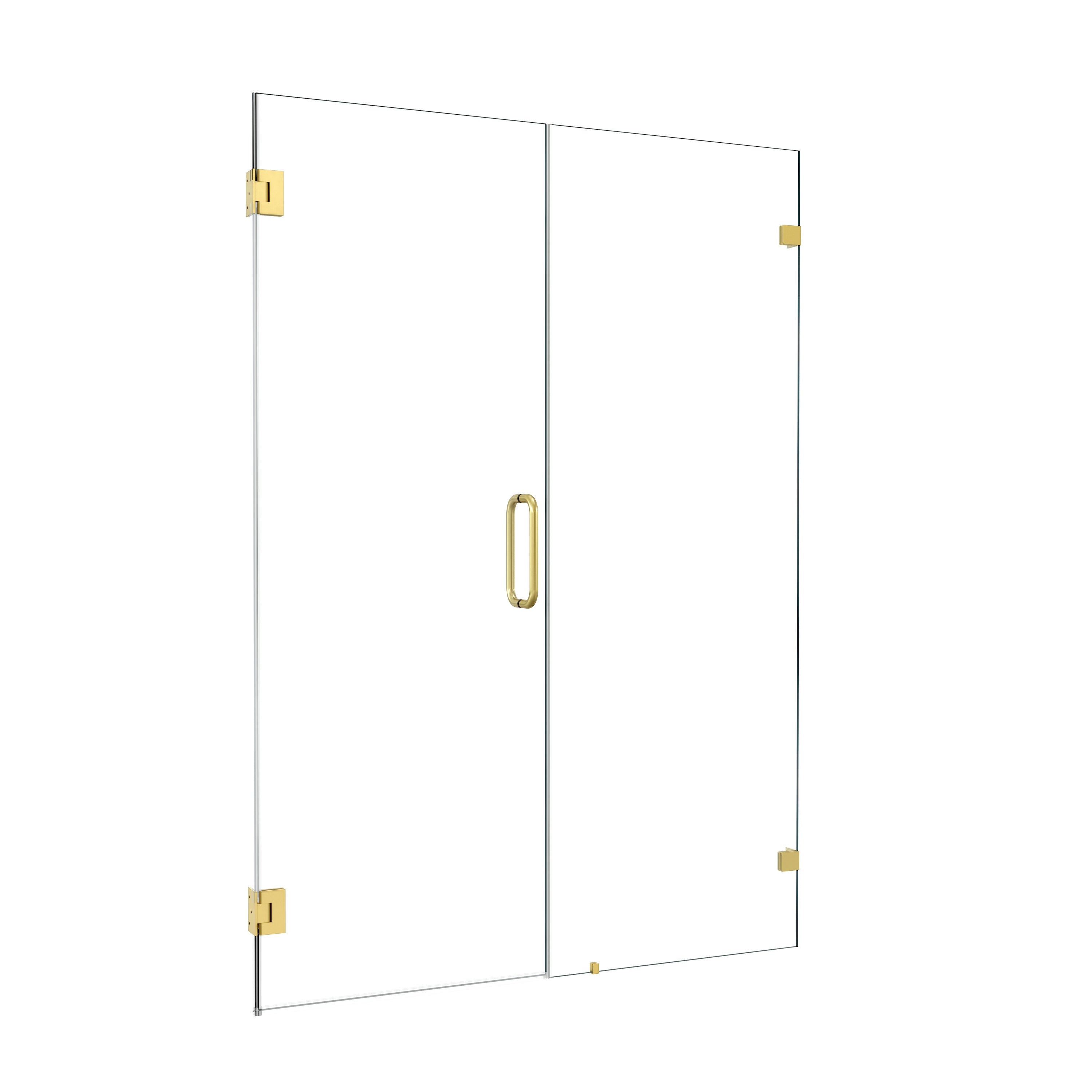 Shower Door｜Aurora W9 - BG - Shower Door - AquivaCoast - 5/16 inch glass - 52x74 - 60x74